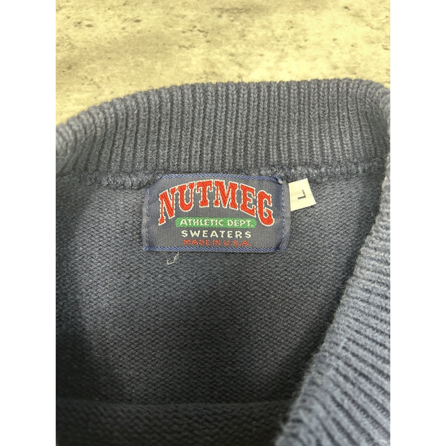 Vintage 90s Notre Dame Fighting Irish Pullover Knit Sweater Size Large