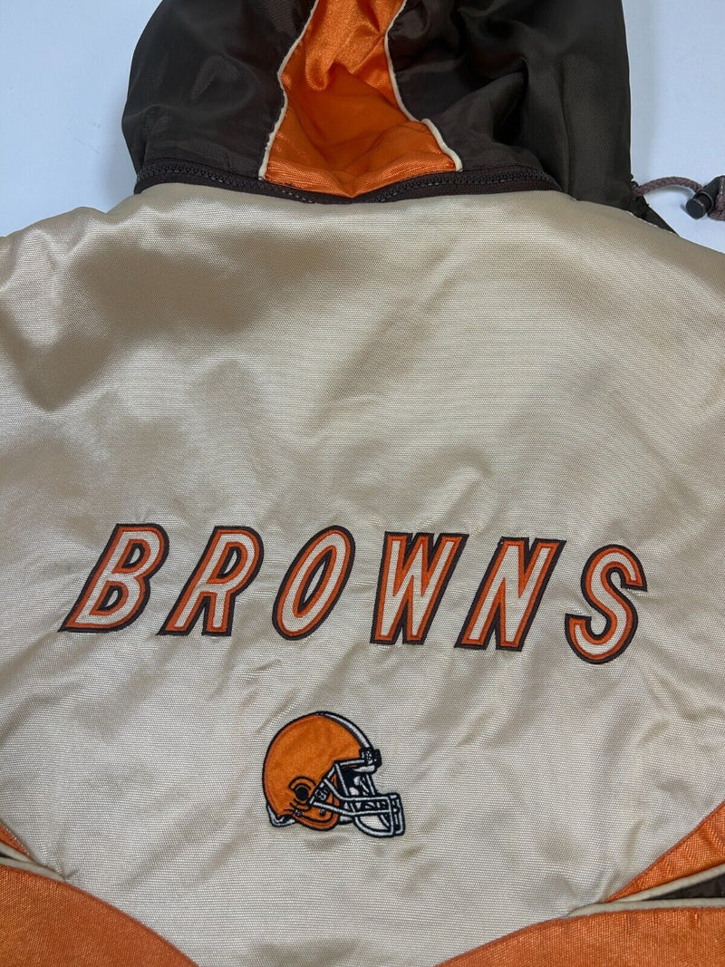Vintage 90s Cleveland Browns Insulated NFL Pro Player Jacket Size Large
