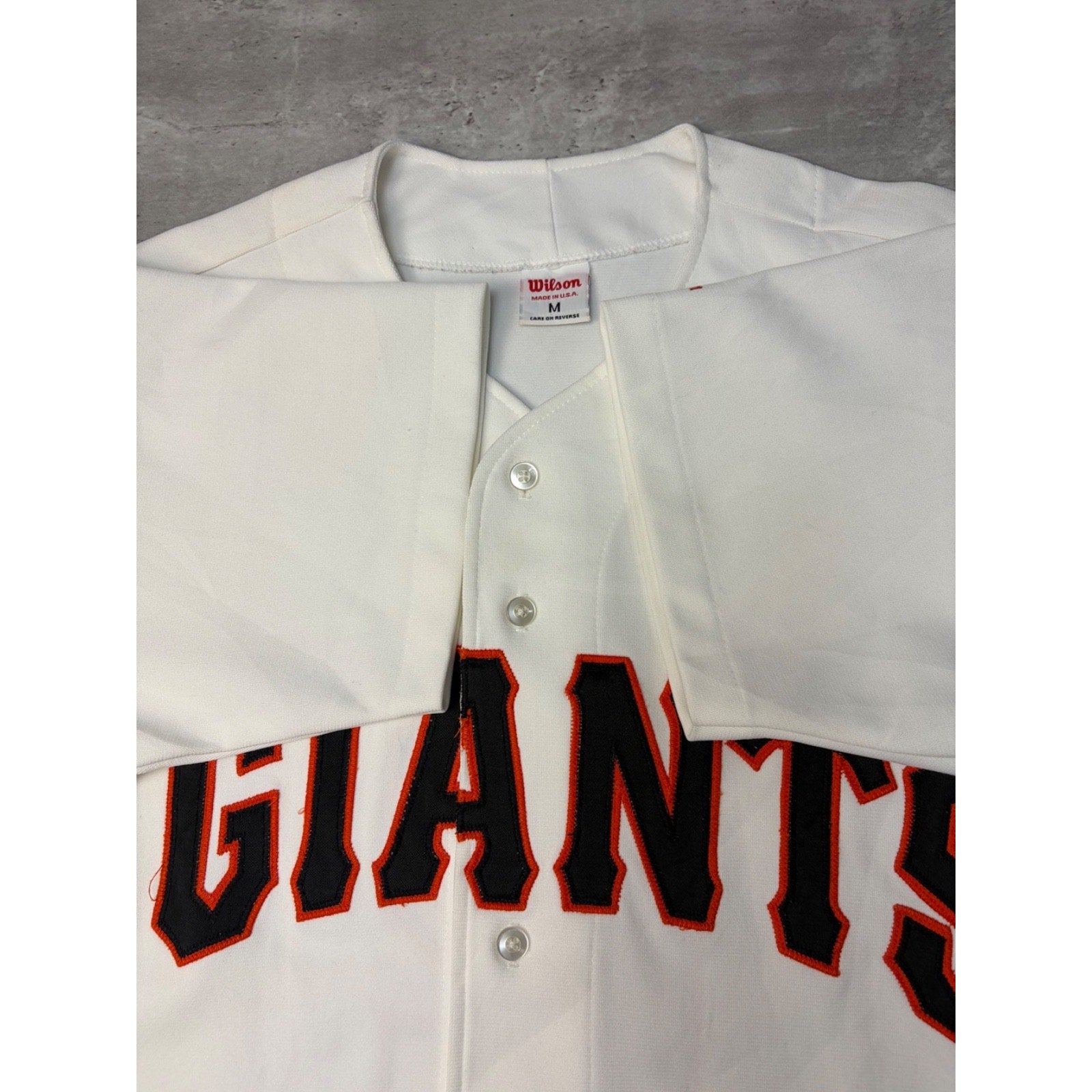 Vintage San Fransisco Giants MLB Stitched Spellout Baseball Jersey Size Medium