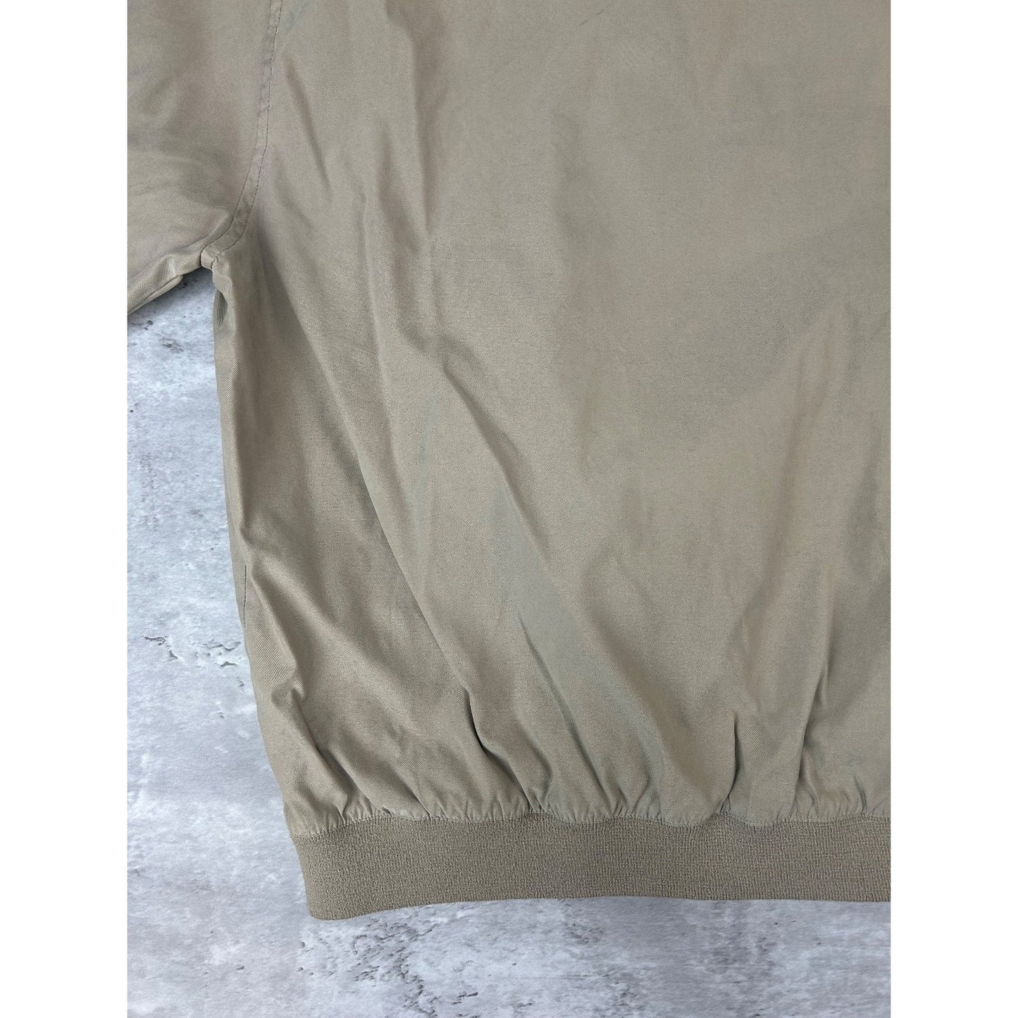 Vintage Russell Athletic Blank Pullover Windbreaker Jacket Size Medium Beige