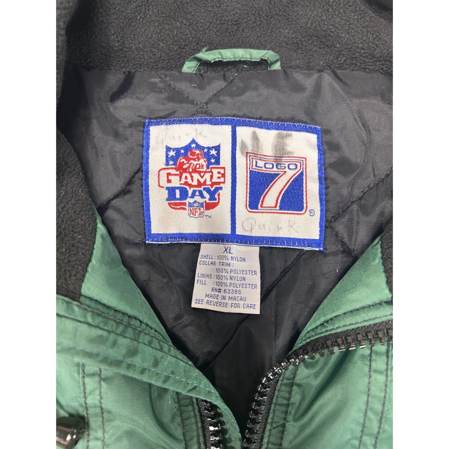 Vintage 90s Green Bay Packers NFL Logo 7 Embroidered Full Zip Jacket Size XL