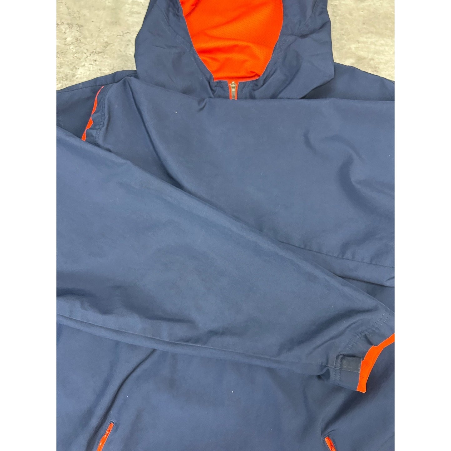 Syracuse Orangemen NCAA Nike Lacrosse 1/4 Zip Hooded Jacket Size Small
