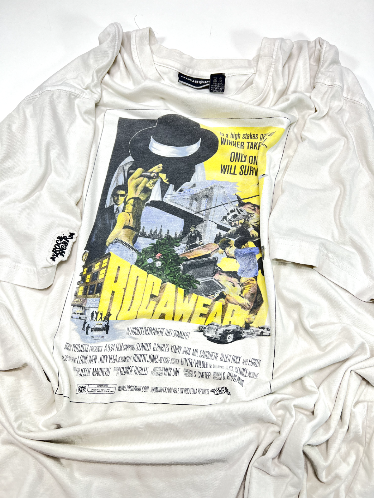 Vintage Rocawear Only One Will Survive Big Graphic Promo T-Shirt Size 3XL White