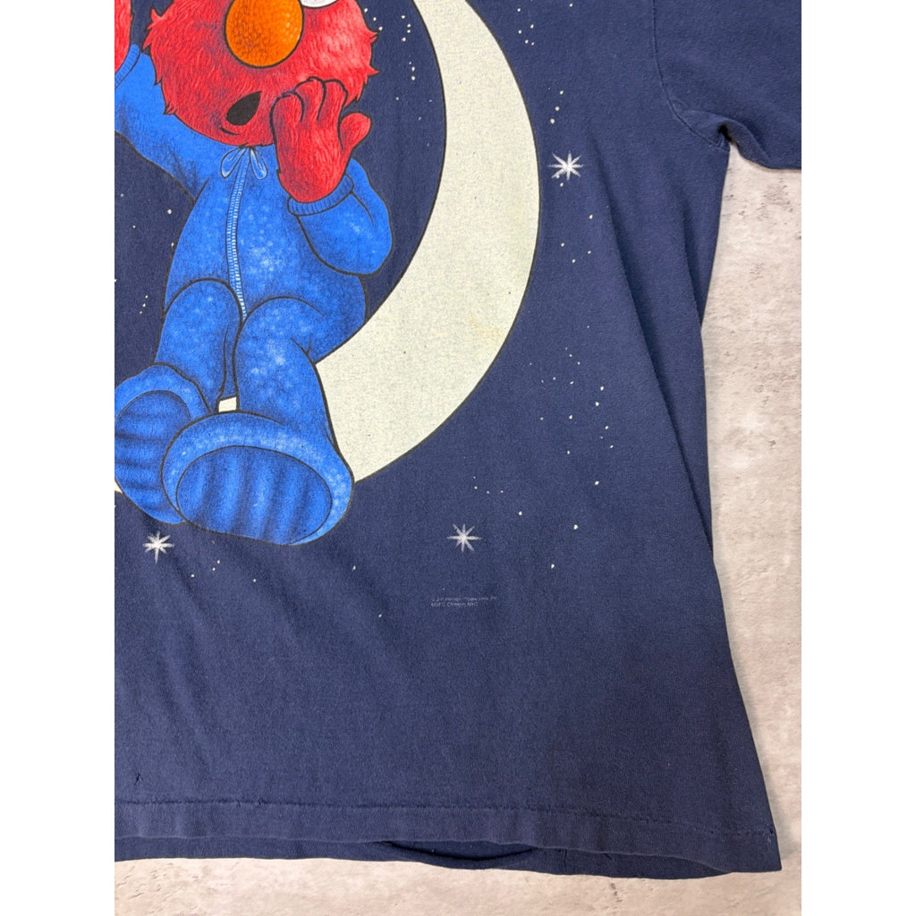 Vintage 90s Elmo Glow In The Dark Cartoon Graphic Tv Show T-Shirt Size Large