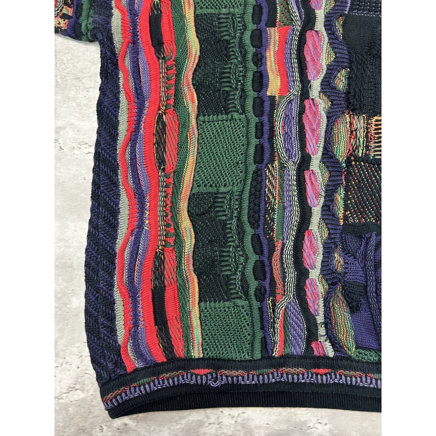 Vintage 90s Tundra Abstract 3D Print Pullover Knit Sweater Size XL