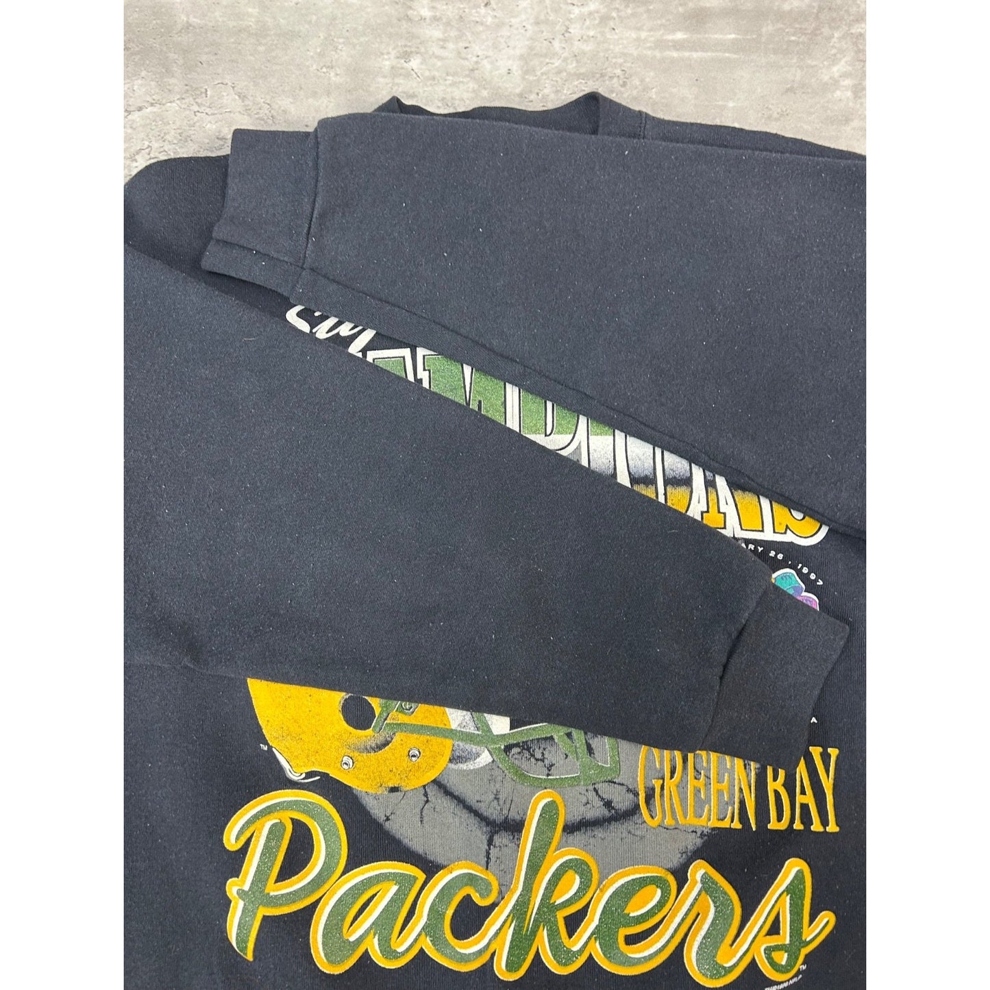 Vintage 1997 Green Bay Packers NFL Super Bowl Champs Football Sweatshirt Large