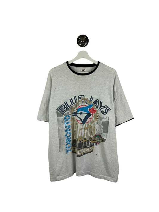 Vintage 1992 Toronto Blue Jays MLB World Series Champs Graphic T-Shirt Size XL