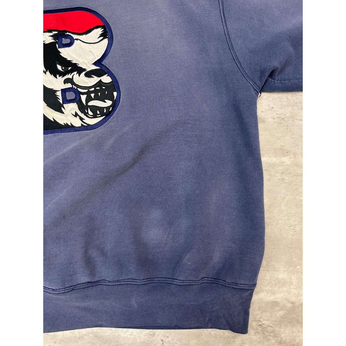 Vintage 90s Brock Badgers Embroidered Graphic Collegiate Sweatshirt Size XL