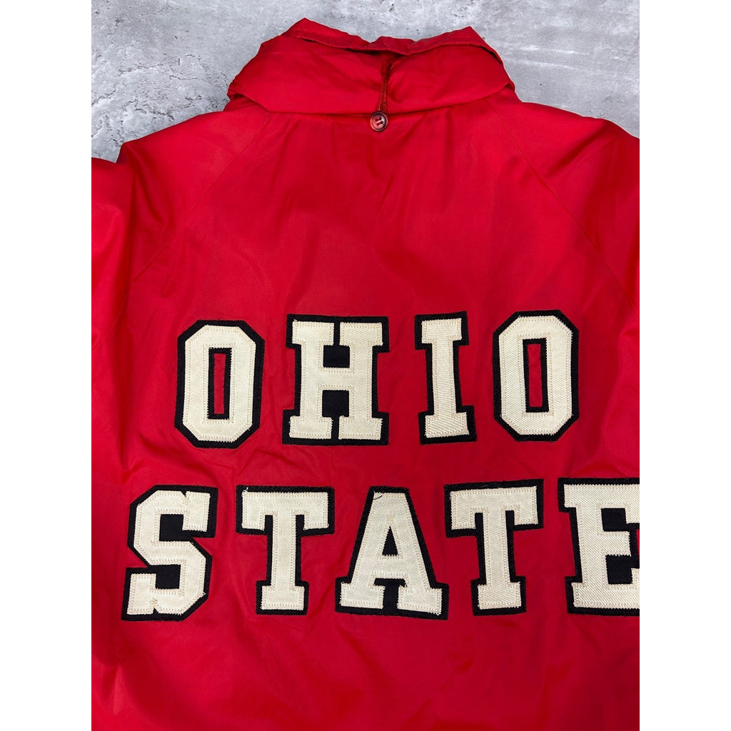 Vintage 70s/80s Ohio State Buckeyes NCAA Fleece Lined Coaches Jacket Size XL