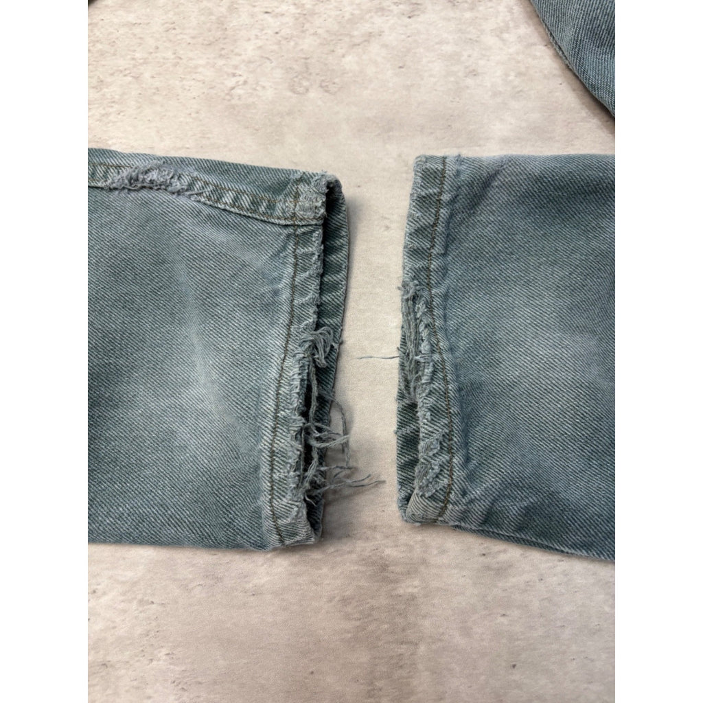 Vintage Levis Black Tab Green Wash Denim Pants Size 28