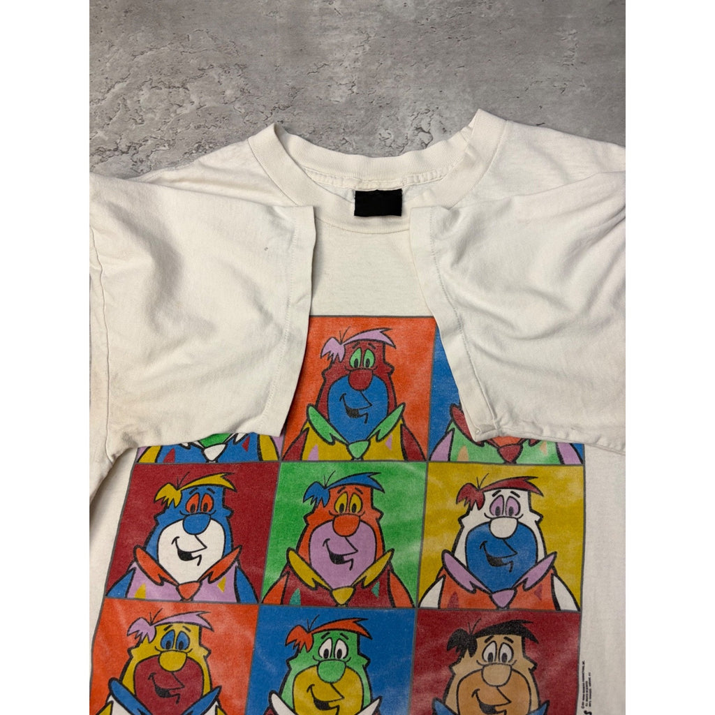 Vintage 1991 Fred Flintstone Warhol Style Cartoon Graphic T-Shirt Size Large