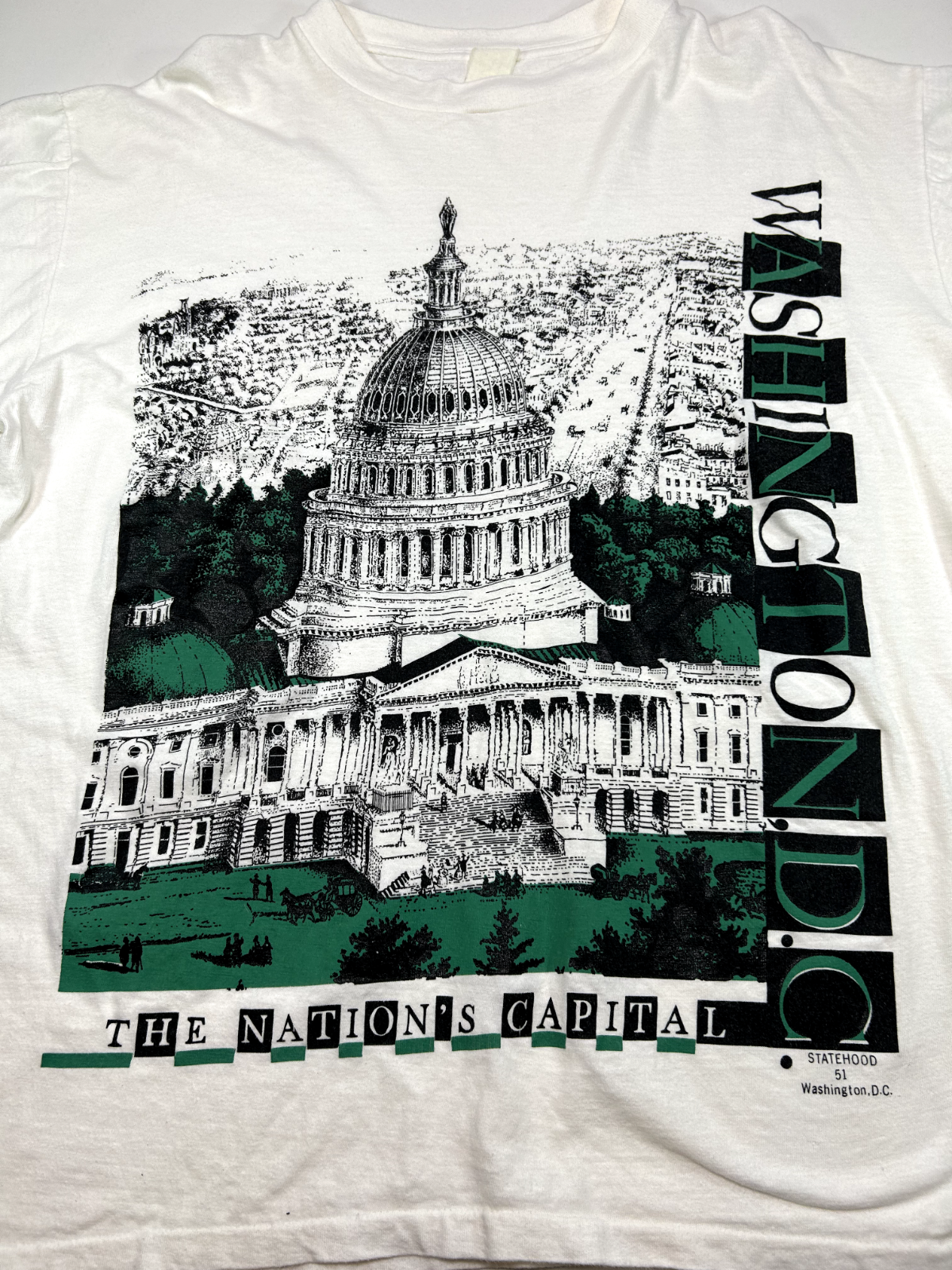 Vintage 80s/90s Washington D.C. The Nation's Capital Destination T-Shirt Size XL