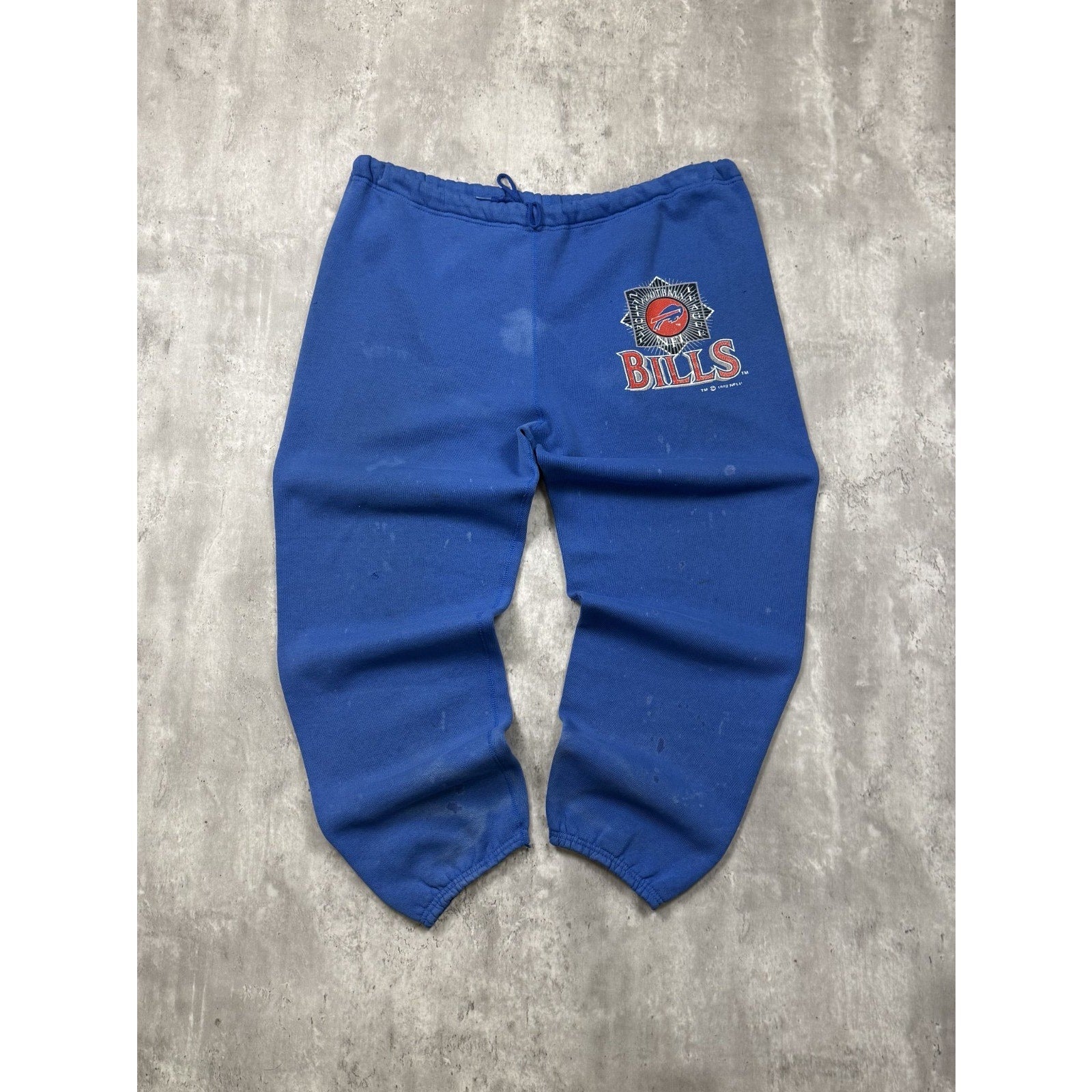 Vintage 1992 Buffalo Bills NFL Graphic Logo Sweat Pants Size Large
