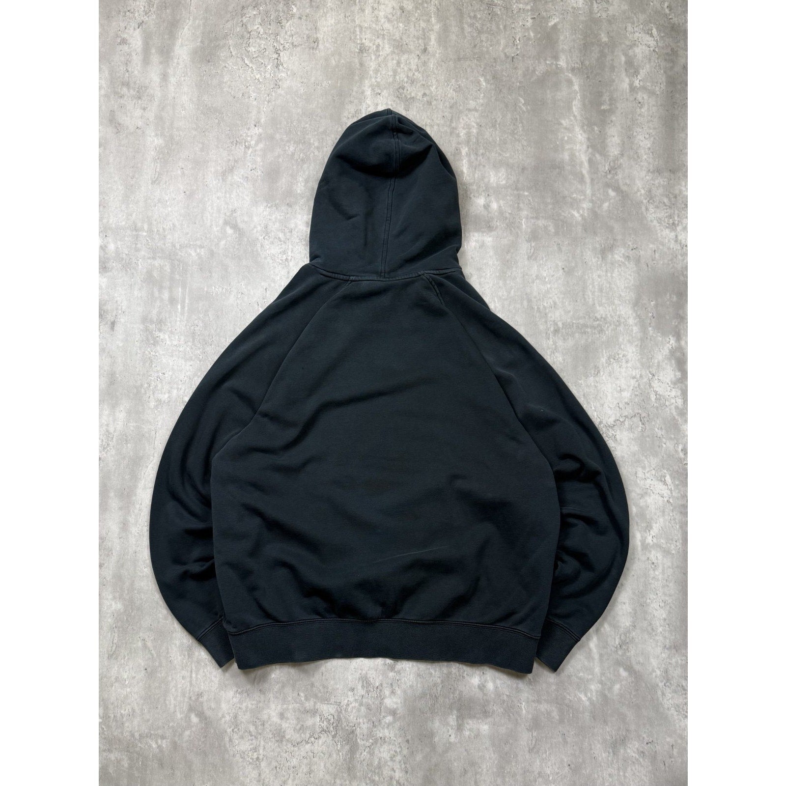 Vintage Nike Embroidered Mini Swoosh Black Hooded Sweatshirt Size Large