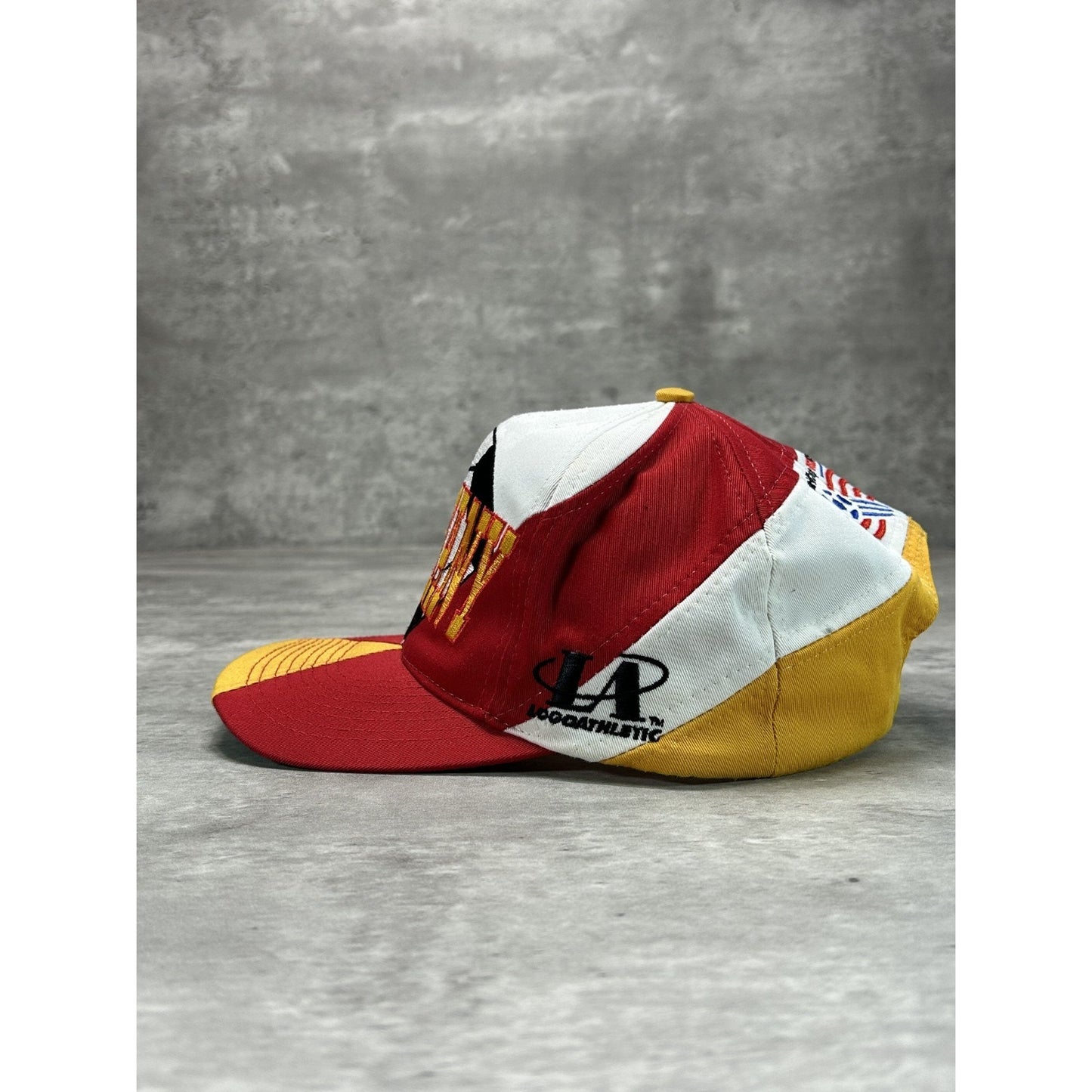Vintage 90s Team Germany World Cup Embroidered Soccer Spellout Snapback Hat OSFA