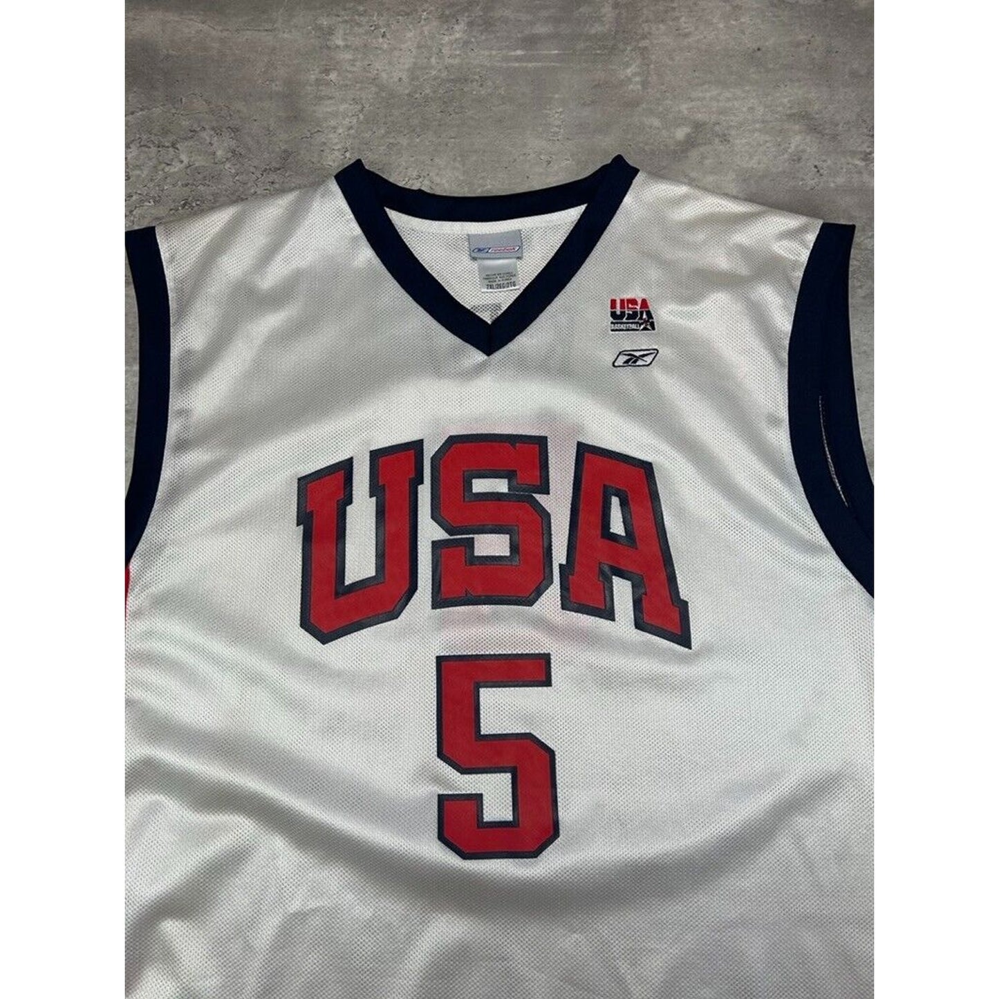Vintage Jason Kidd #5 USA Olympics Dream Team Reebok Basketball Jersey Size 2XL