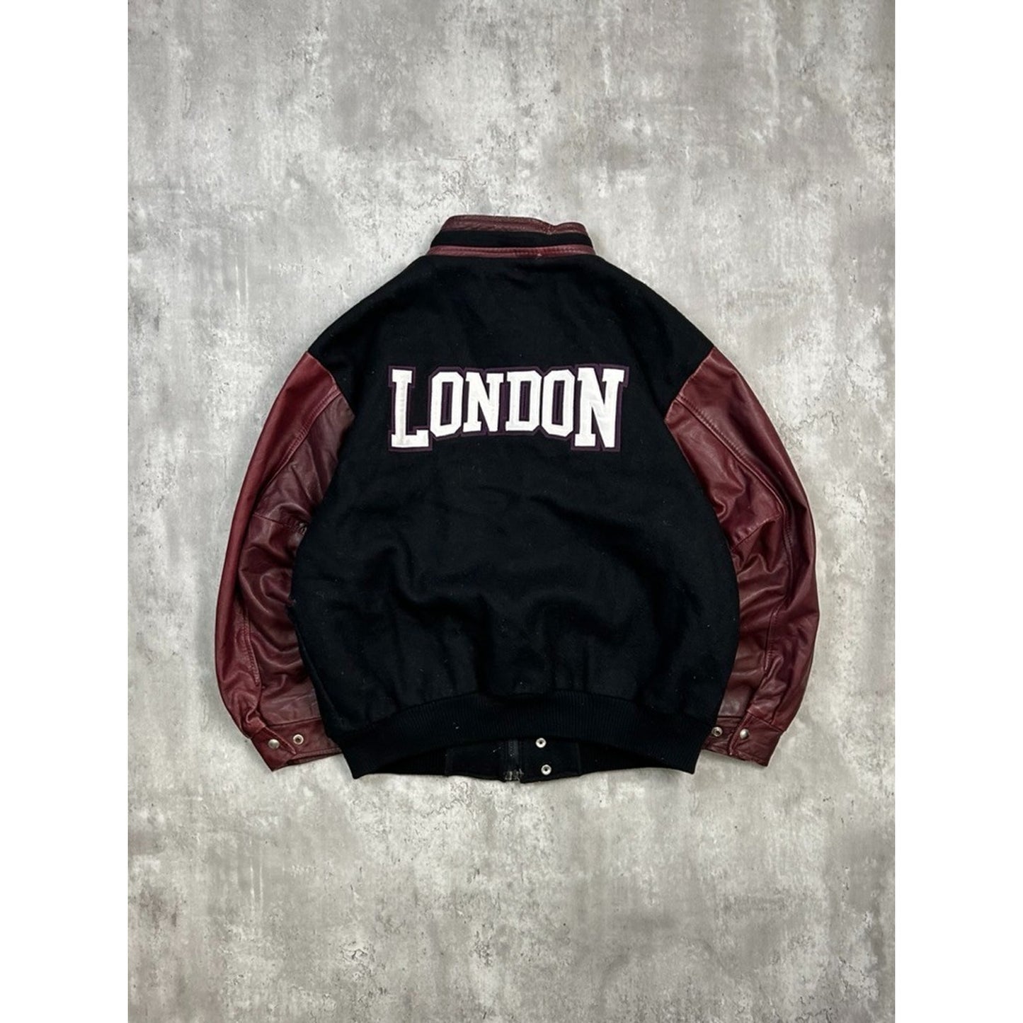 Vintage 90s London Knights OHL Embroidered Logo Varsity Bomber Jacket Size XL