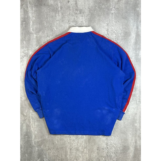 Vintage 90s Polo Sport Graphic Spellout Long Sleeve Button Up Shirt Size Large