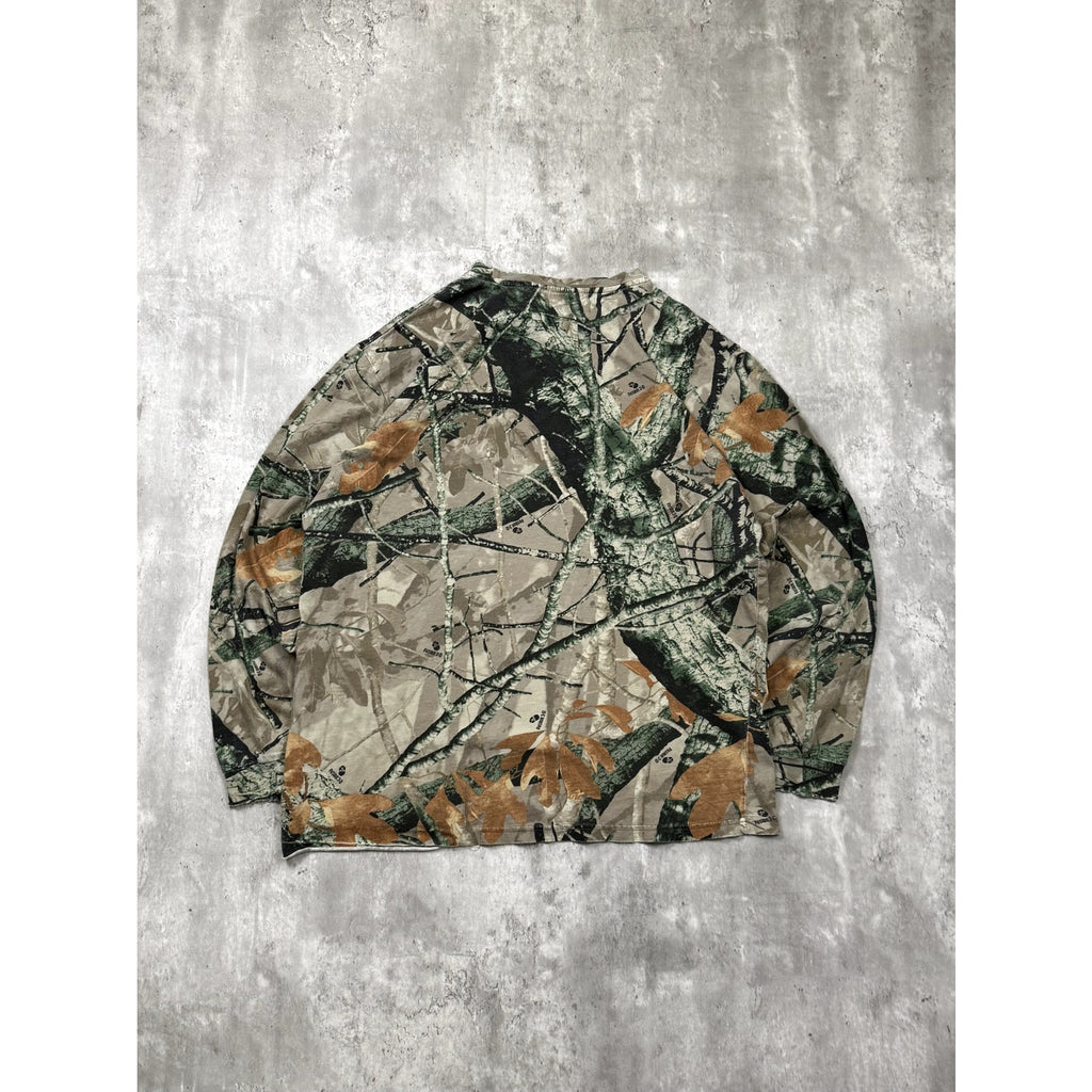 Vintage Outfitters Ridge Fusion 3D Camo Long Sleeve Hunting T-Shirt Size Large