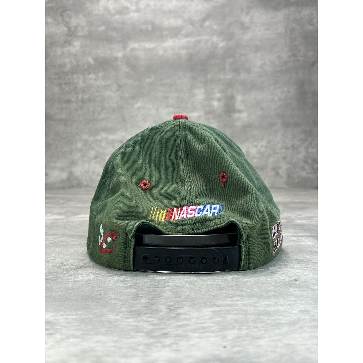 Vintage 90s Bobby Labonte #18 Embroidered Spellout Nascar Snapback Hat OSFA