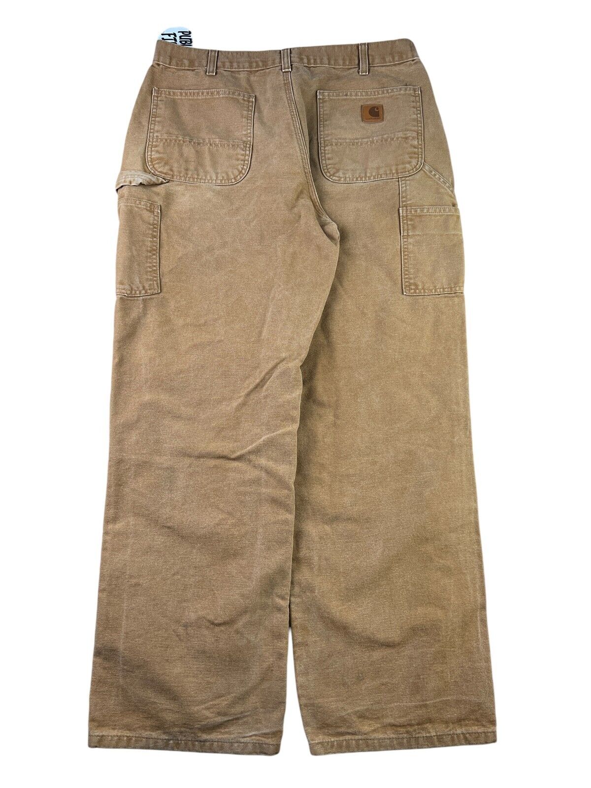 Vintage Carhartt Carpenter Canvas Workwear Dungaree Fit Pants Size 34W Brown
