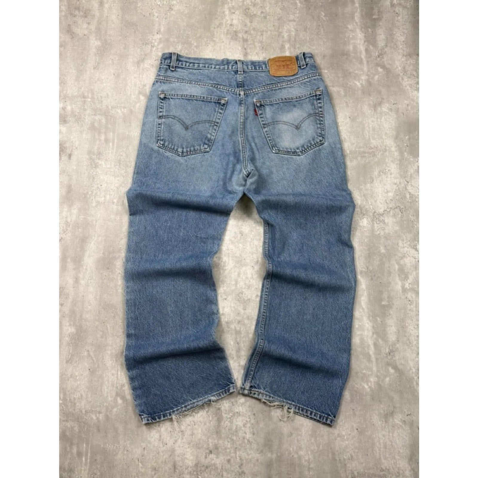 Vintage 90s Levis 517 Red Tab Medium Wash Boot Cut Denim Pants Size 36
