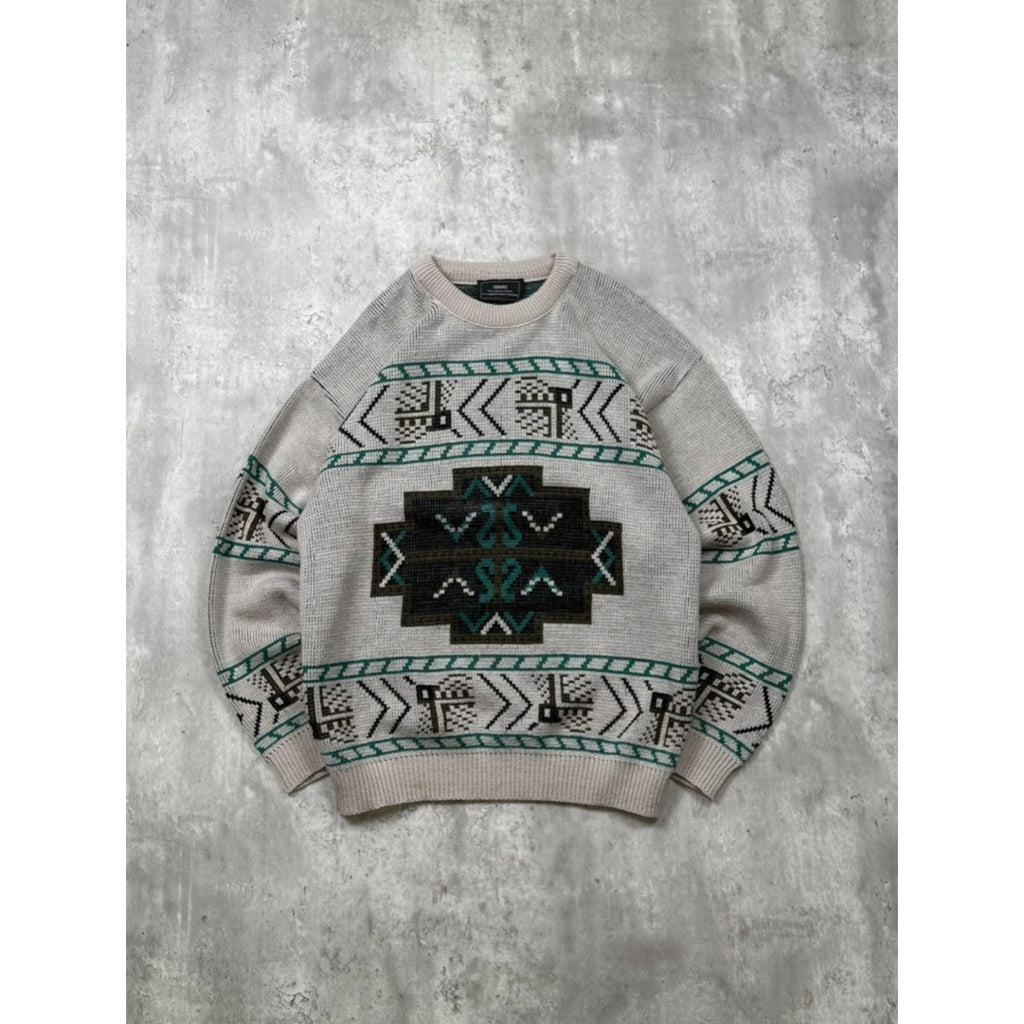 Vintage 80s/90s Sears Abstract Pattern Knit Sweater Size Medium