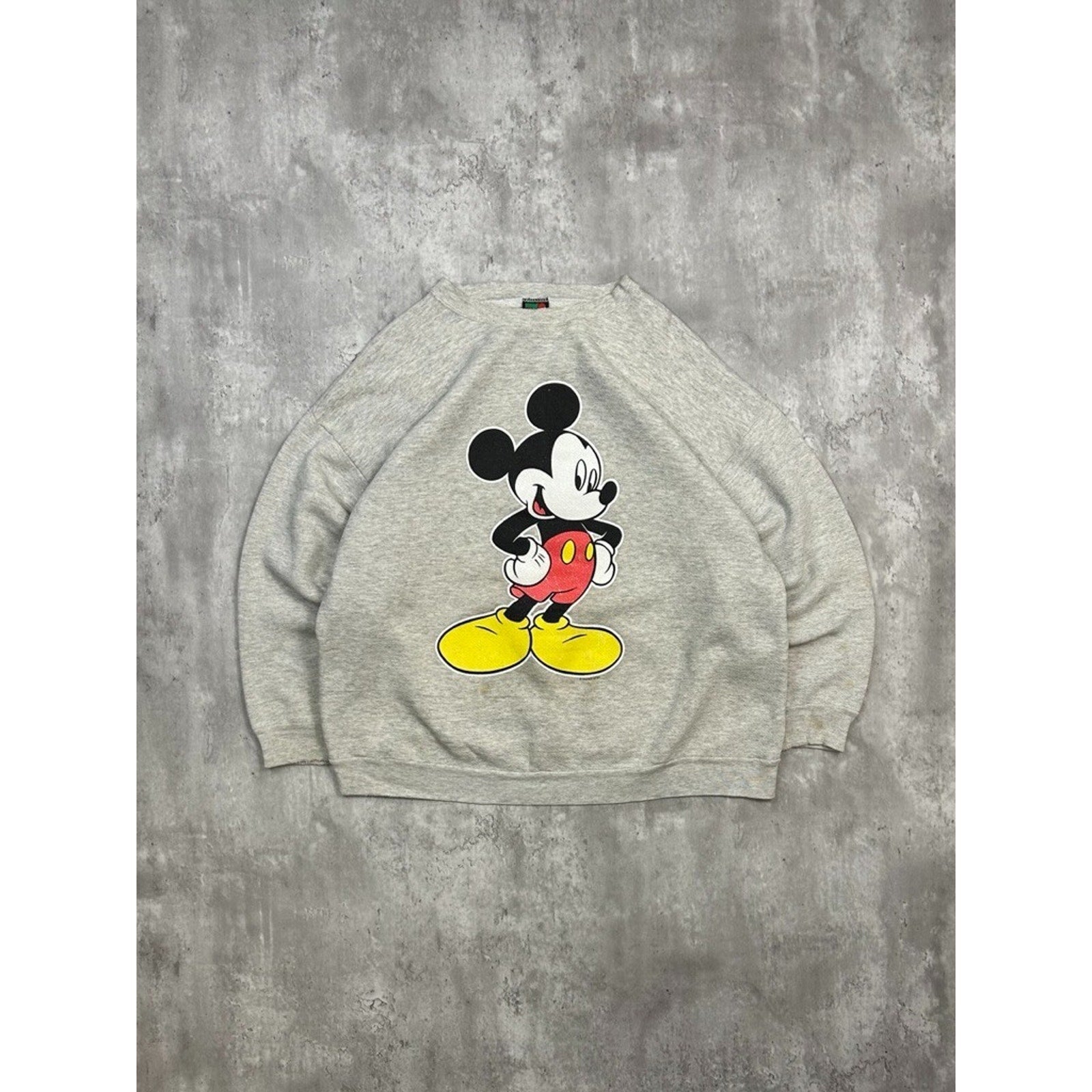 Vintage 90s Disney Mickey Mouse Cartoon Character Graphic Sweatshirt Size XL