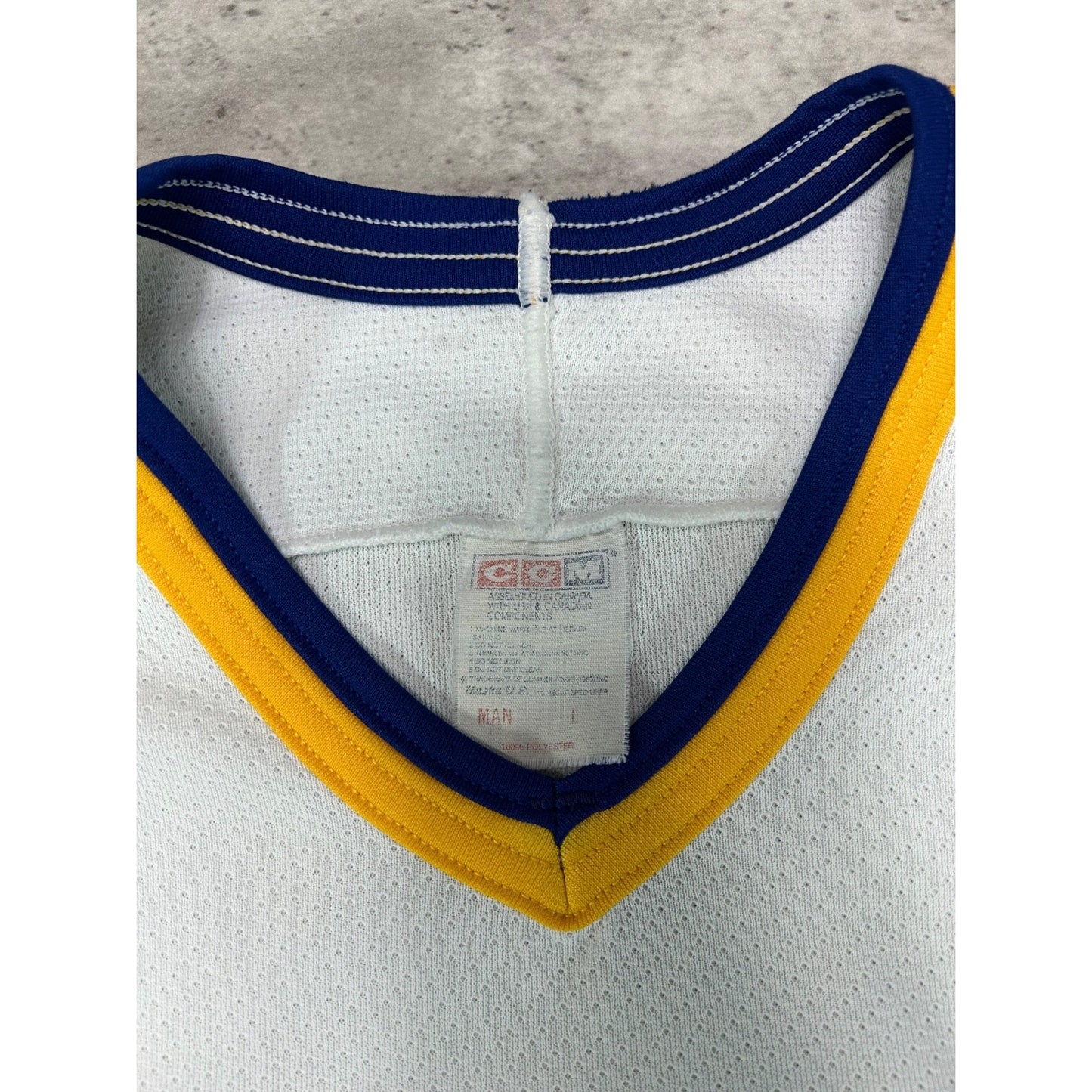 Vintage 90s St Louis Blues NHL Stitched CCM Hockey Jersey Size Large