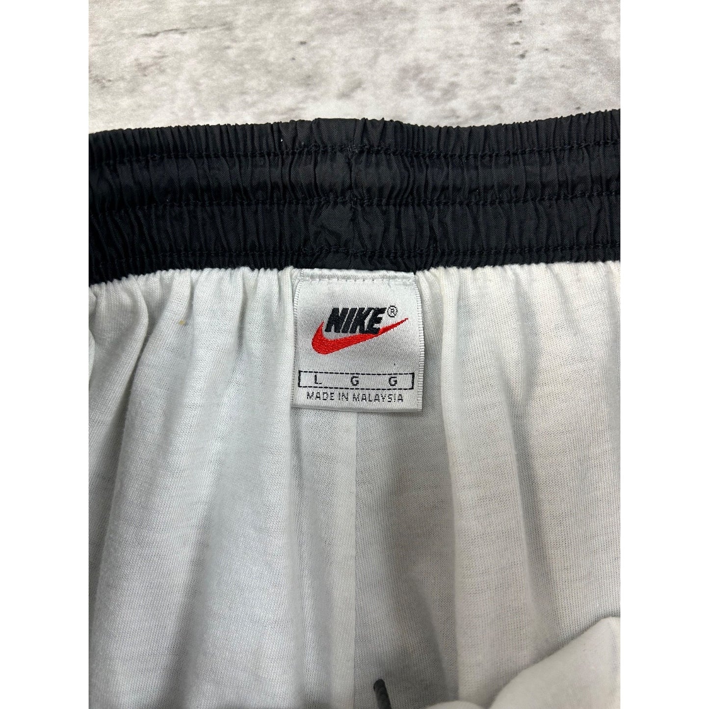 Vintage 90s Nike Tonal Embroidered Swoosh Nylon Track Pants Size Large