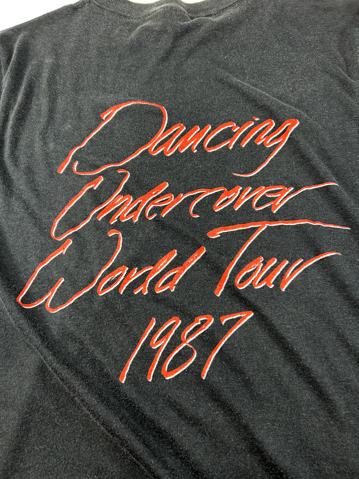 Vtg 1986 Ratt Dancing Undercover World Tour Glam Metal Music T-Shirt Size Medium