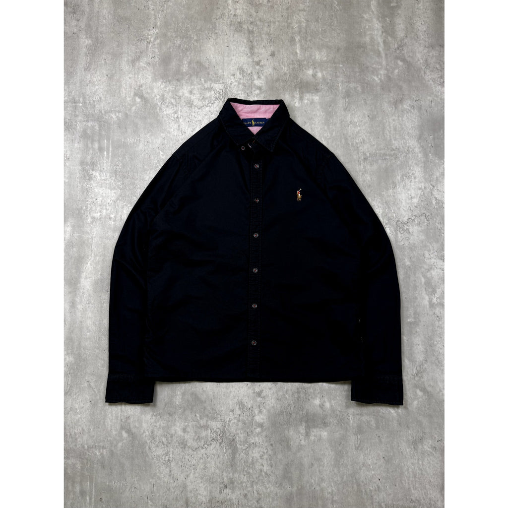 Vintage Polo Ralph Lauren Embroidered Pony Cropped Button Up Shirt Size XL