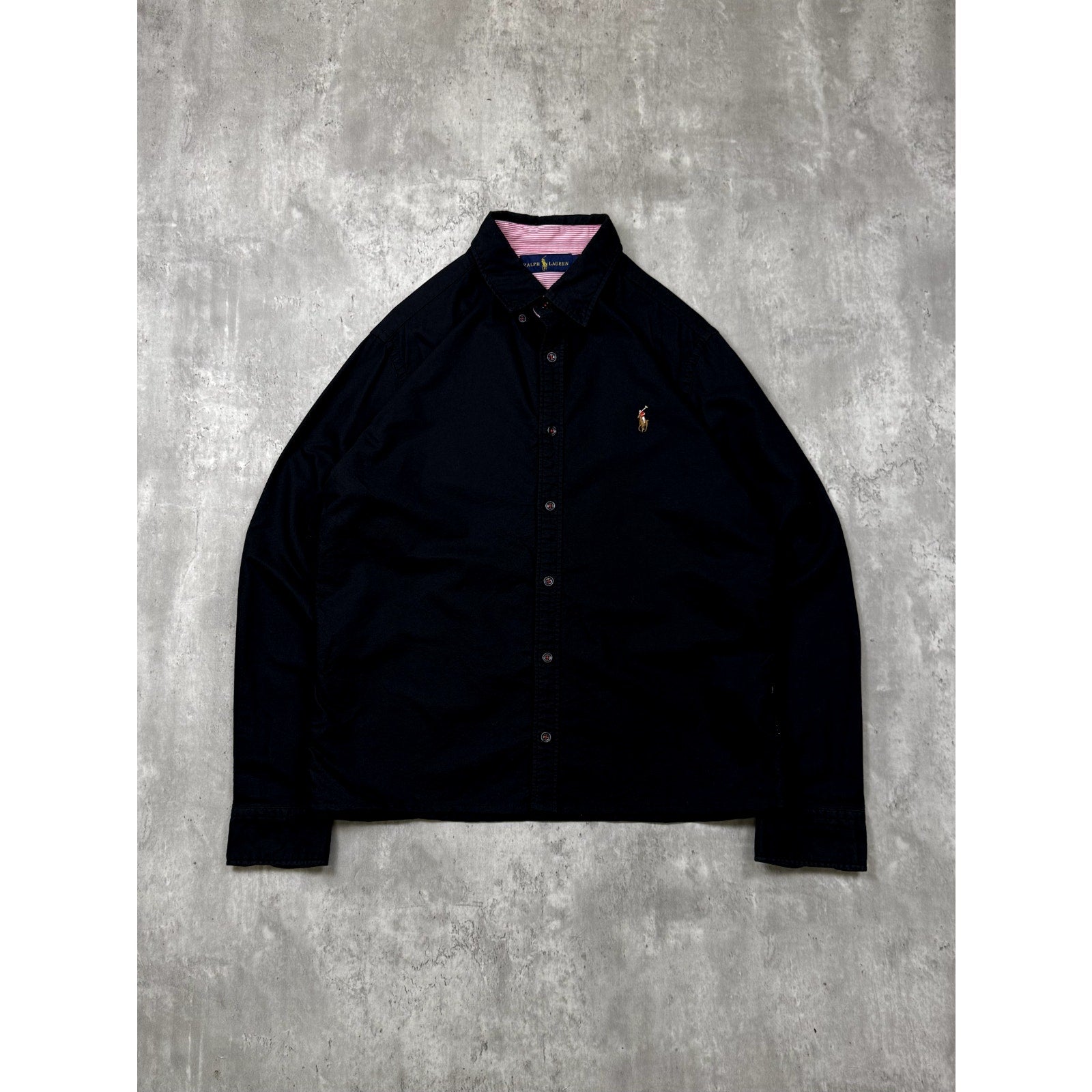 Vintage Polo Ralph Lauren Embroidered Pony Cropped Button Up Shirt Size XL