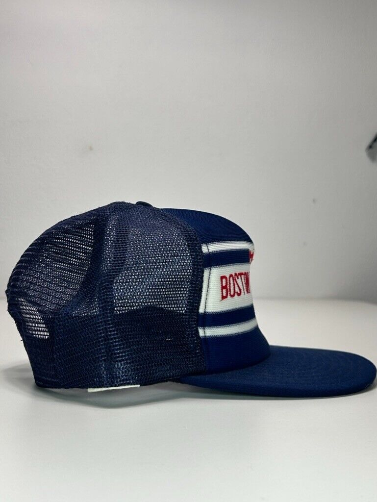 Vintage 80s Boston Red Sox MLB Embroidered Logo Trucker Snapback Hat OSFA