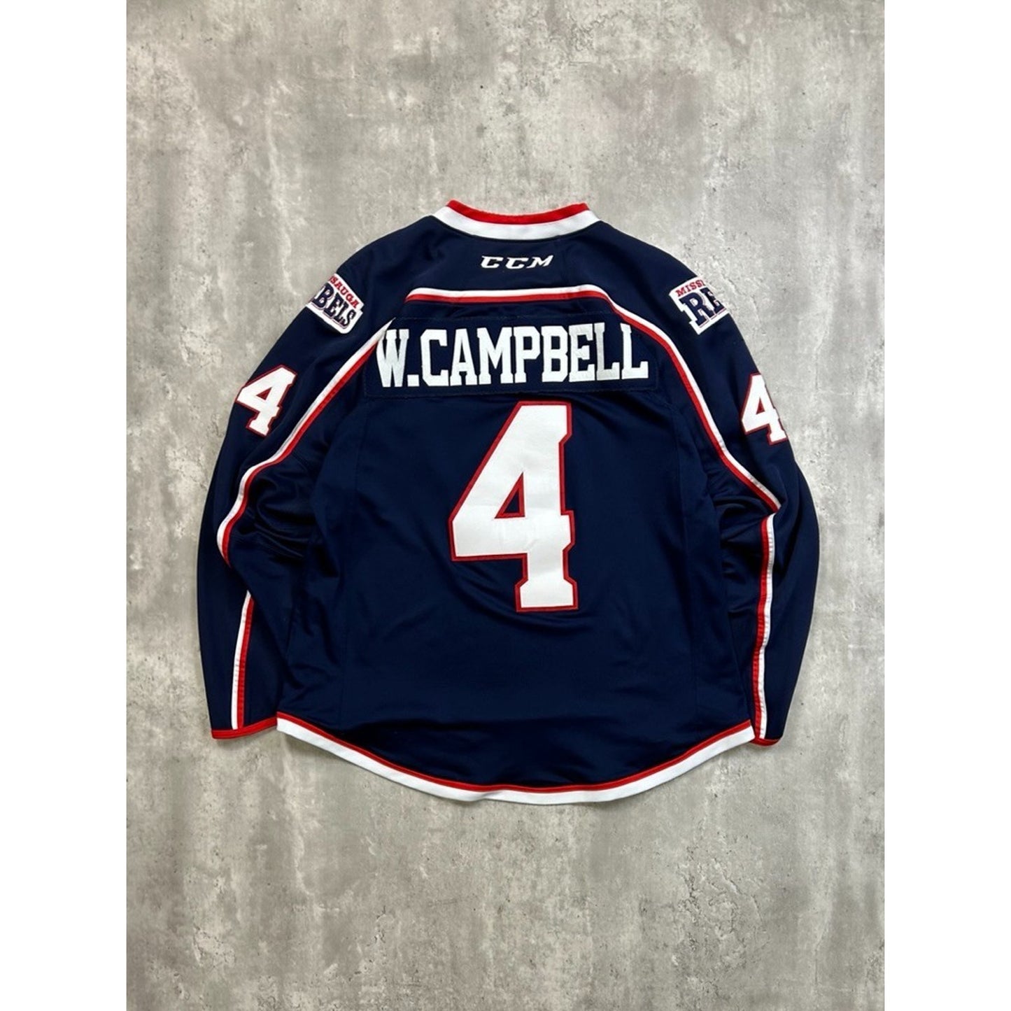 Vintage Mississauga Rebels #4 Stitched CCM Hockey Jersey Size Large