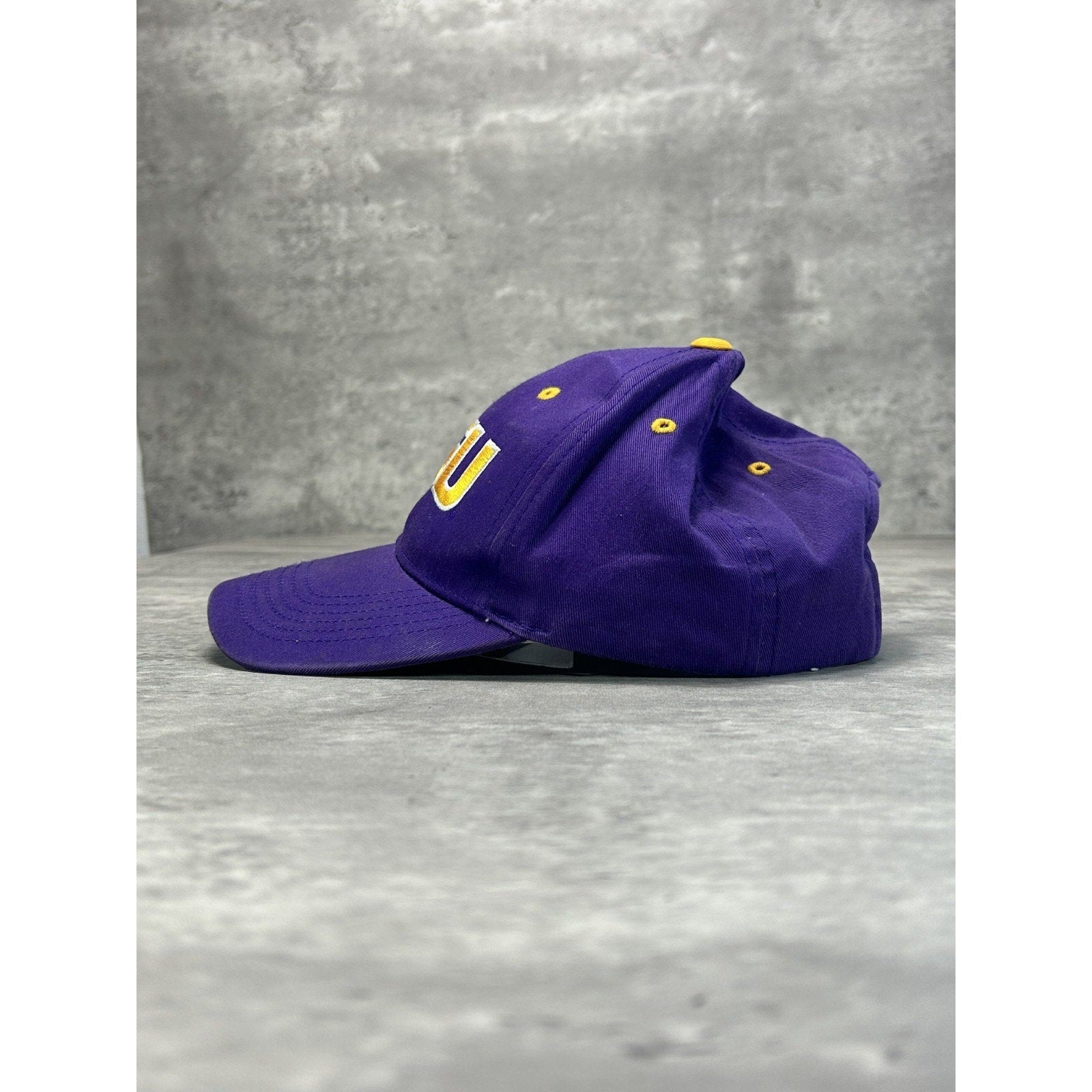 Vintage LSU Tigers NCAA Embroidered Spellout Logo Strapback Hat OSFA