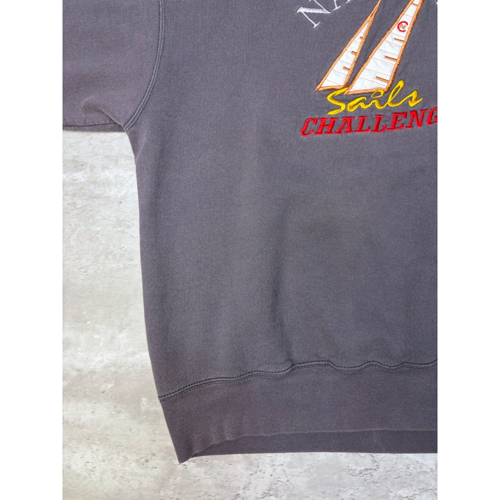 Vintage Nautica Sails Embroidered Spellout Graphic Crewneck Sweatshirt Size XL