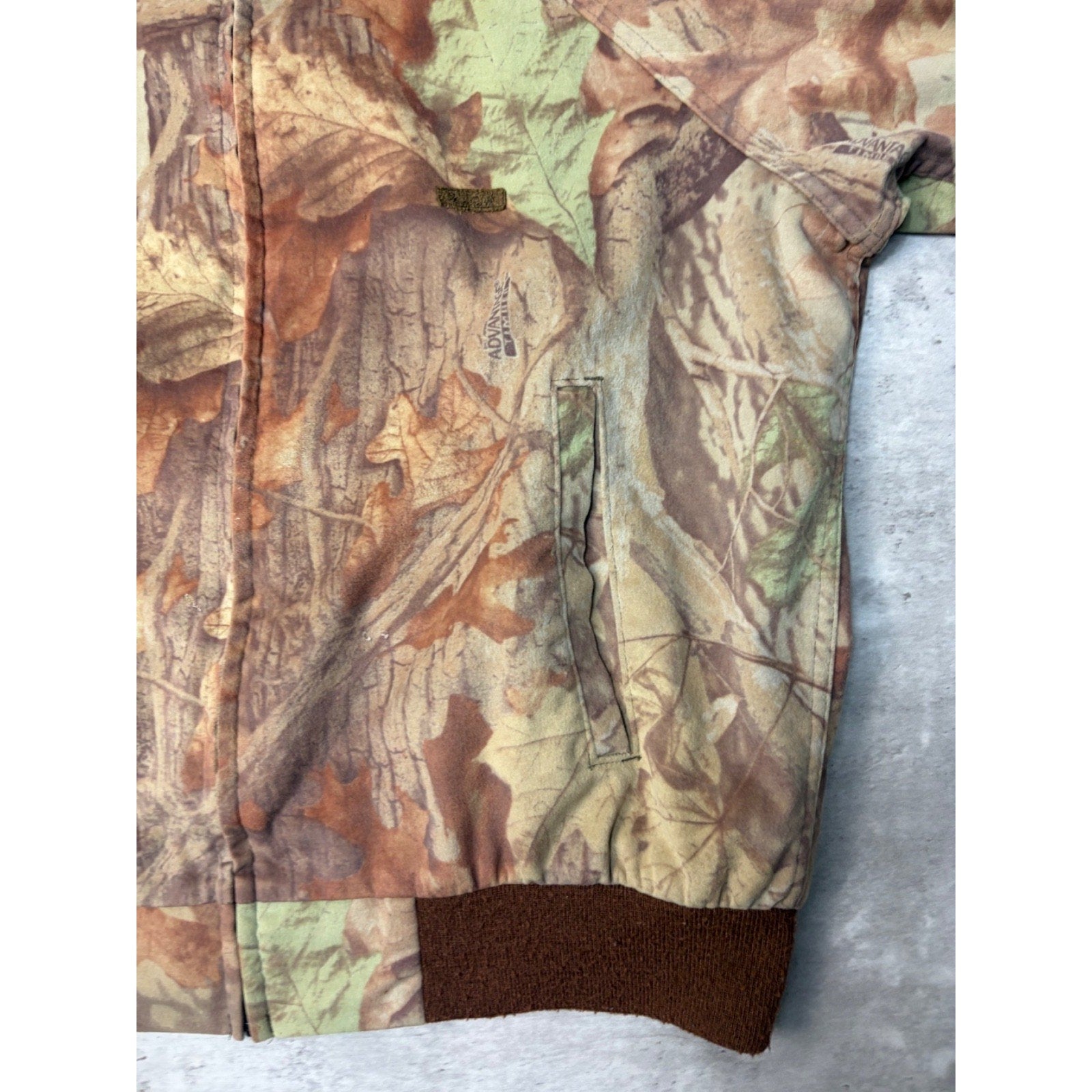 Vintage Woolrich Advantage Timber Camo Full Zip Bomber Jacket Size Medium