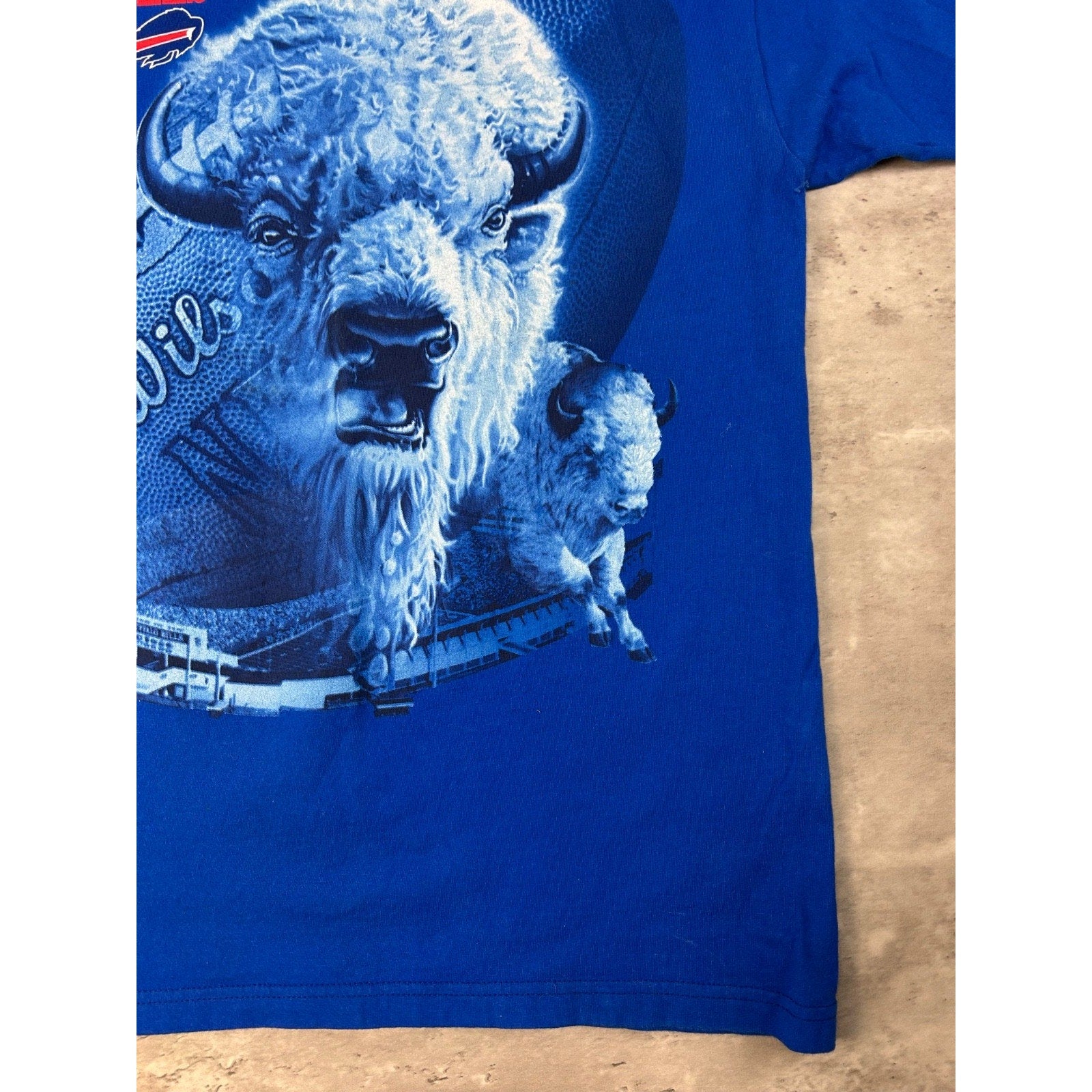 Vintage Buffalo Bills NFL Football Buffalo Graphic Tonal T-Shirt Size Large