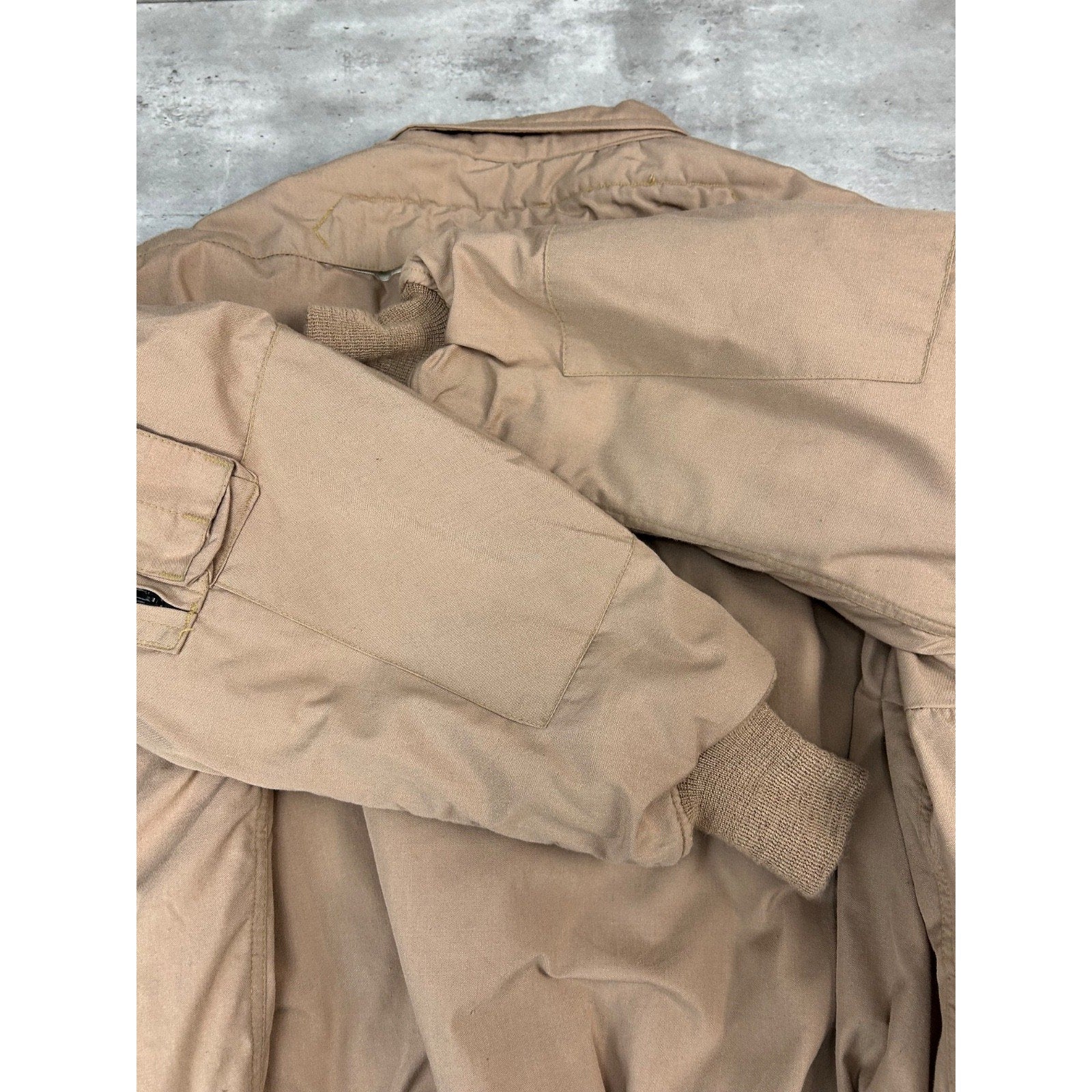 Vintage 90s Earth Tone Collared Full Zip Bomber Jacket Size XL
