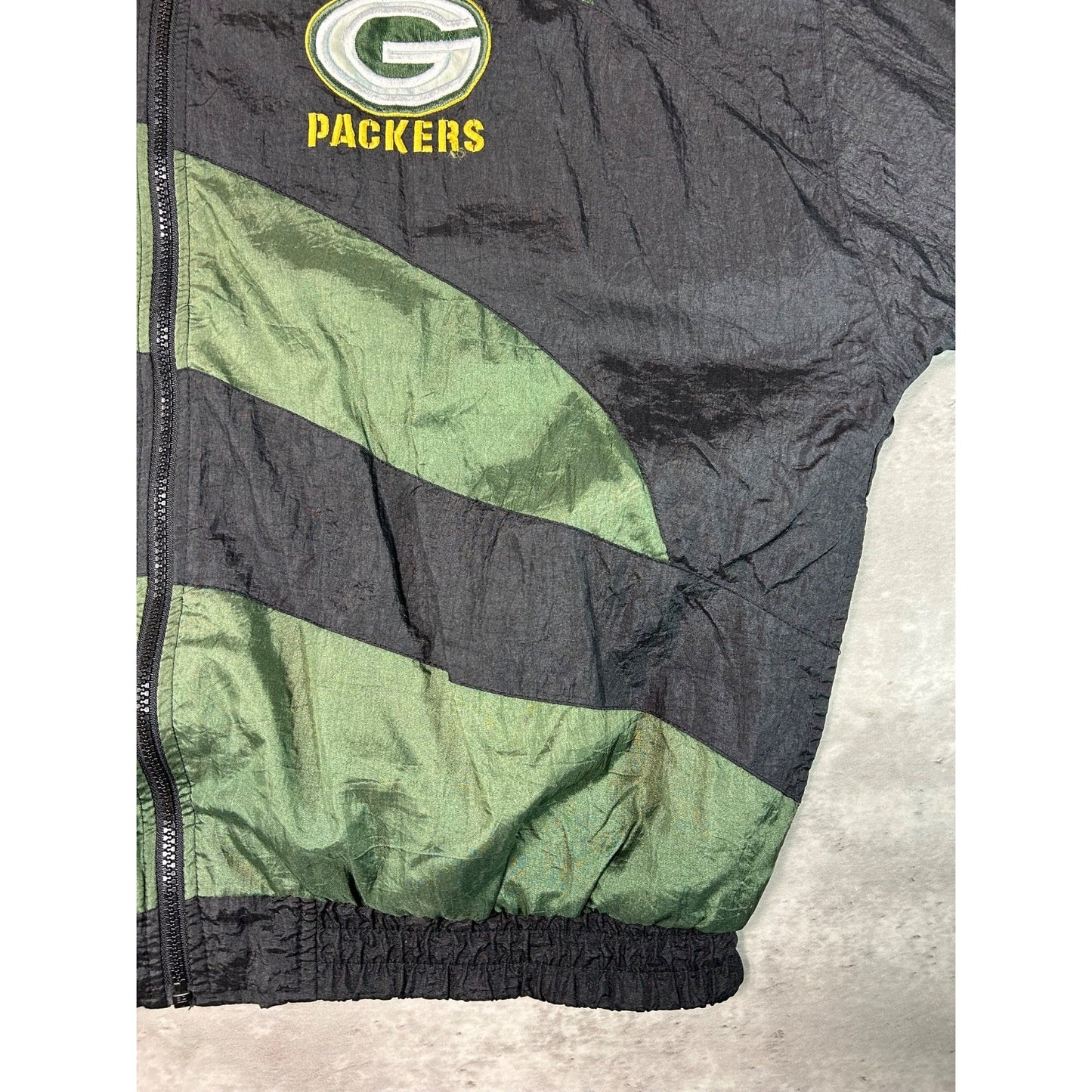 Vintage 90s Green Bay Packers NFL Embroidered Full Zip Jacket Size Large