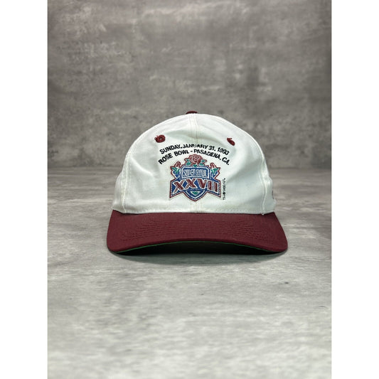 Vintage 1993 NFL Super Bowl XXXVII Embroidered Crest Logo Snapback Hat OSFA