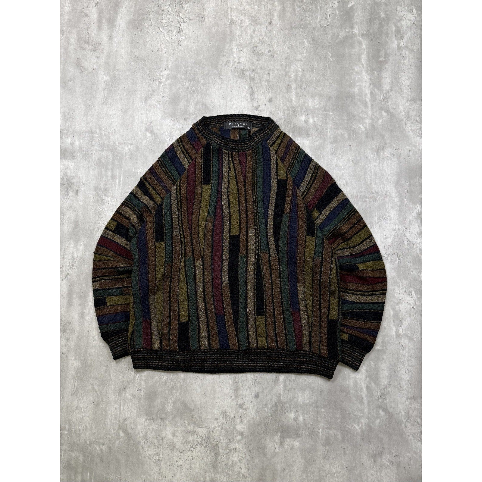 Vintage Protege Geometric Pattern Knit Sweater Size XL