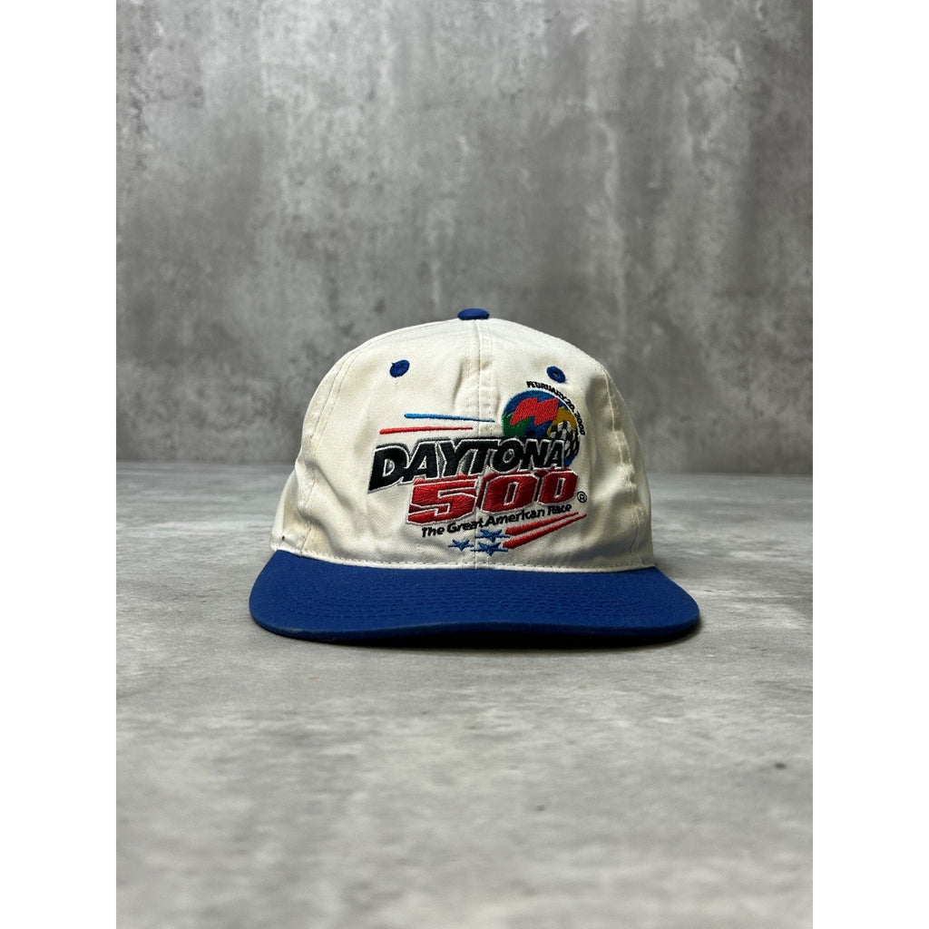 Vintage Daytona 500 Nascar Embroidered Spellout Snapback Hat OSFA