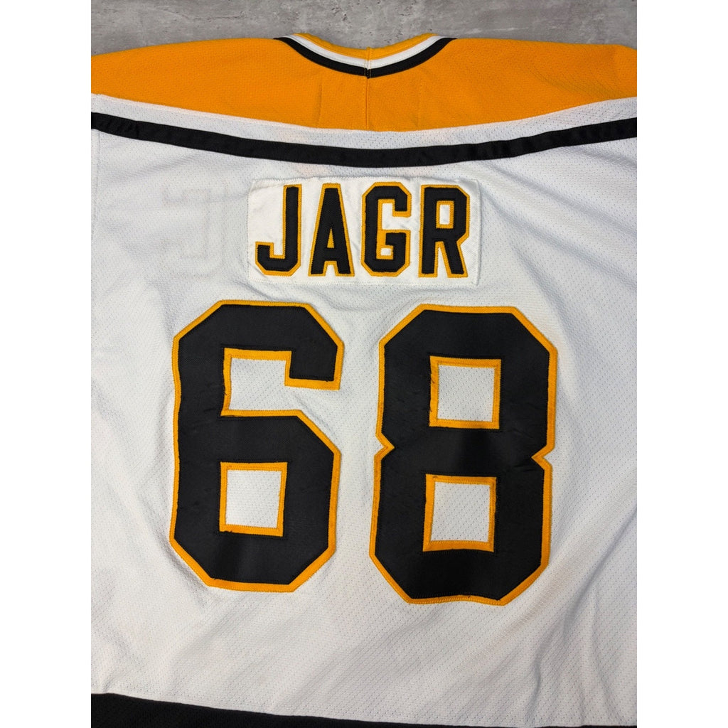 Vintage Jaromir Jagr #68 Pittsburgh Penguins NHL CCM Hockey Jersey Size Large