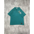 Vintage 90s Harley Davidson Floral Classic Logo Graphic 1/4 Button T-Shirt Sz L