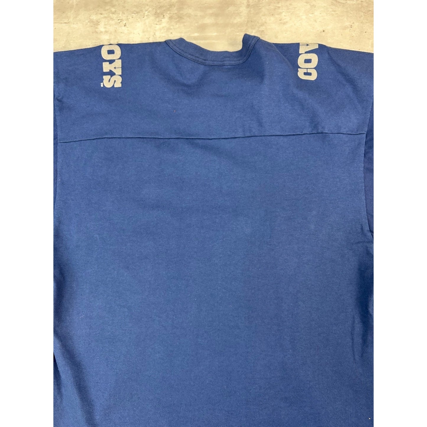 Vintage 90s Dallas Cowboys NFL Graphic Spellout Logo Jersey Size Large