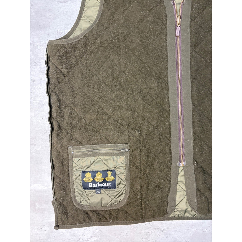Vintage Barbour Polarquilt Quilted Reversible Vest Size XL