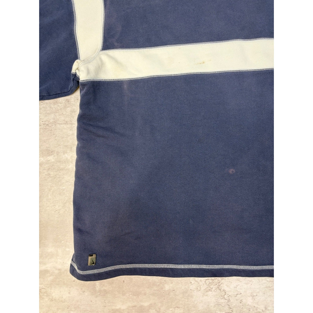 Vintage Nike Embroidered Tech Spellout Striped Crewneck Sweatshirt Size Large