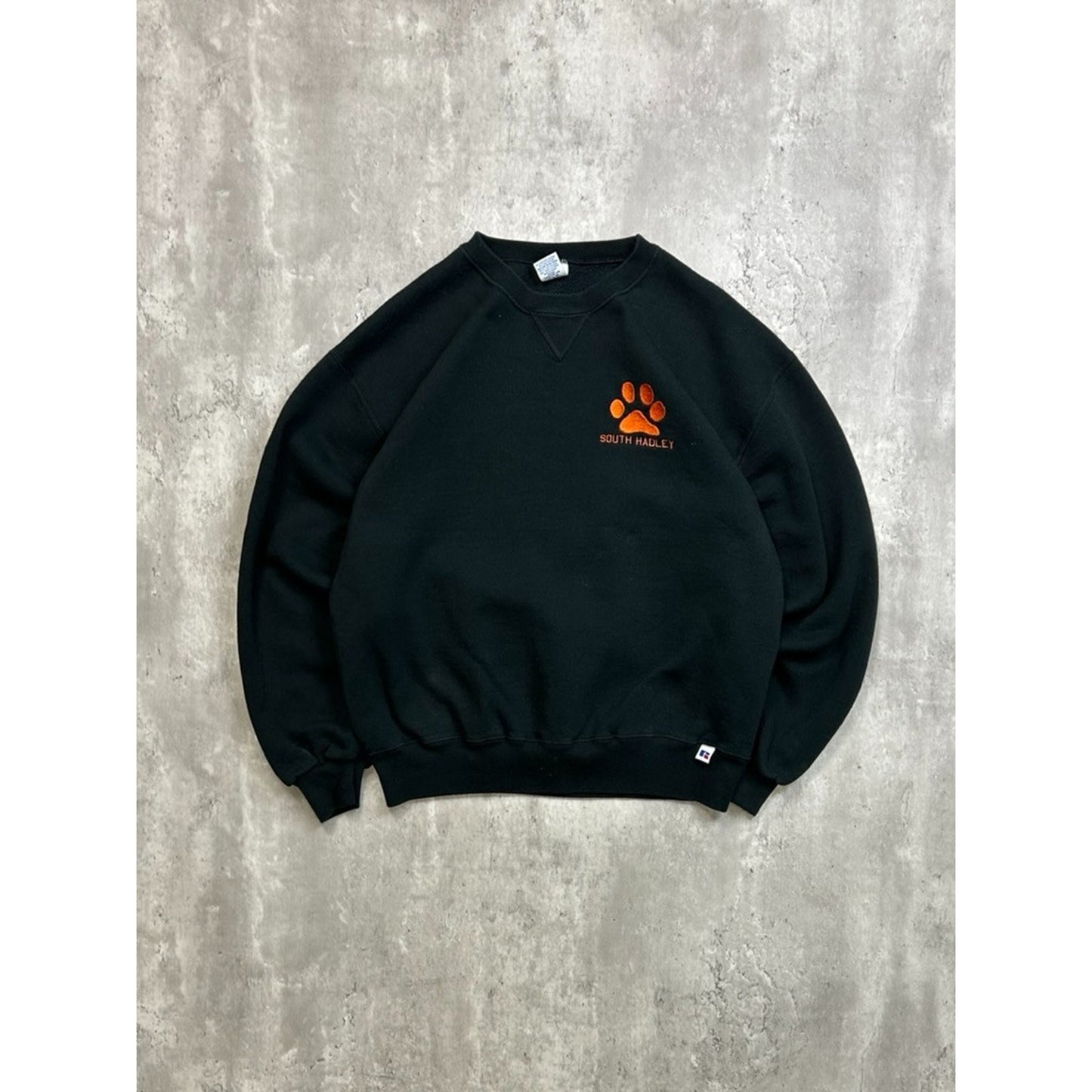 Vintage 90s South Hadley Collegiate Embroidered Logo Spellout Sweatshirt Large